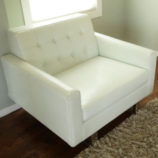 Pangea Home Nolan Sofa Chair SLOAN 1 WHT SHINY PU