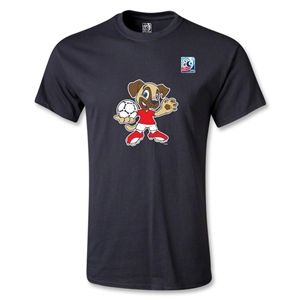 Euro 2012   FIFA Mens U20 World Cup 2013 Mascot T Shirt (Black)