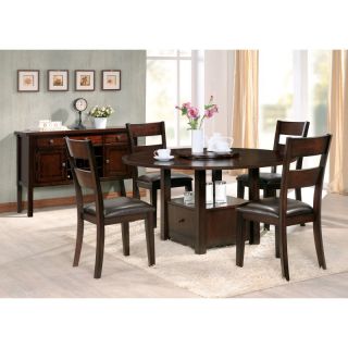 Steve Silver Gibson Drop Leaf Dining Table with Storage   Converts to Dining or