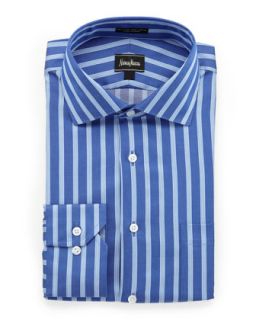 Classic Fit Striped Dress Shirt, Blue