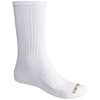 Carhartt Work Wear Cushioned Socks   3 Pack  Crew (For Men)   WHITE (L )