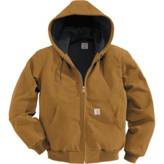 Carhartt Duck Active Jacket   Thermal Lined, Brown, 6XL, Big Style, Model# J131