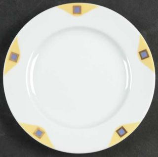 Bernardaud Mikado Bread & Butter Plate, Fine China Dinnerware   Yellow Panels, G