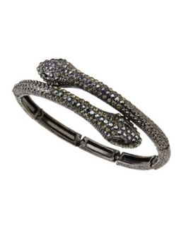 Rhinestone Snake Bracelet, Gunmetal
