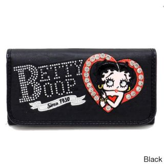 Rhinestone Heart Betty Boop Checkbook Wallet