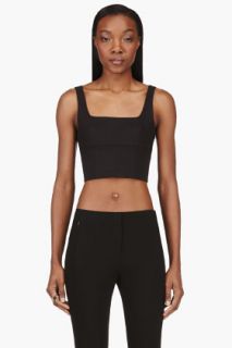 T By Alexander Wang Black Structured Bustier Top