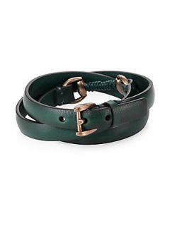 Gucci Multi Strap Horsebit Bracelet   Green