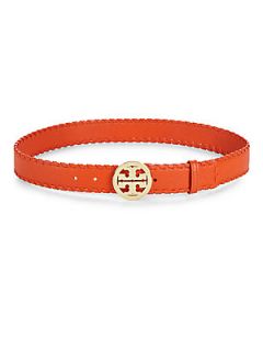 Tory Burch Marion Whipstitched Logo Belt
