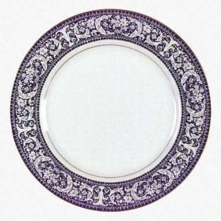 Parkleigh Oxford Dinner Plate, Fine China Dinnerware   White Flowers & Scrolls O