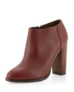 Sandra Leather Ankle Boot, Cognac