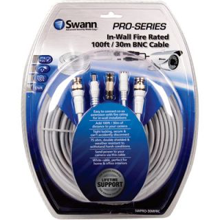 Swann Fire Rated Video and Power BNC Extension Cable   100 Ft./30.480M, Model#