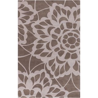Hand tufted Transitional Chepen Floral Grey Wool Rug (2 X 3)