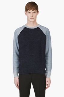 Paul Smith Jeans Navy And Blue Colorblocked Sweatshirt