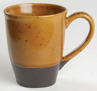 Home Trends Rave Amber Field Mug, Fine China Dinnerware   Amber/Brown,Brown Spec
