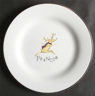 Pottery Barn Reindeer Dinner Plate, Fine China Dinnerware   SantaS Reindeer,Mul