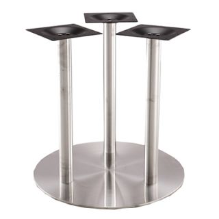 Art Marble Furniture 28.34 Round Base   Indoor/Outdoor, Triple Column, Stainless