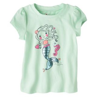 Circo Infant Toddler Girls Short Sleeve Mermaid Tee   Joyful Mint 4T