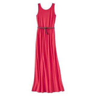 Merona Womens Maxi Dress w/Belt   Blazing Coral   L