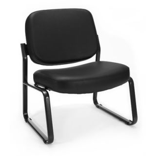 OFM Big and Tall Armless Vinyl Chair 409 VAM 60 Seat / Back Color Black