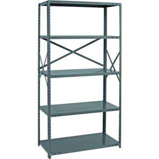 Quantum Heavy Duty 20 Gauge Industrial Steel Shelving   5 Shelves, 48 Inch W x