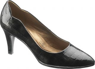Womens Soft Style Rosalyn   Dark Grey Patent Croco Heels