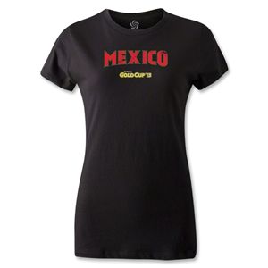 hidden CONCACAF Gold Cup 2013 Womens Mexico T Shirt (Black)