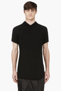 Julius Black Bias Cut Doubled Jersey T_shirt