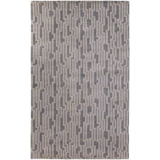 Candice Olson Hand knotted Henderson Grey Geometric Wool Rug (2 X 3)