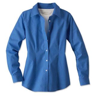 Wrinkle resistant Dotted Shirt, Riviera Blue, 20