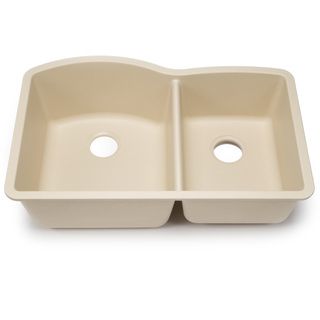 Blanco Silgranit Diamond Biscotti 1 3/4 Undermount Double Bowl Kitchen Sink (BiscottiCut out template providedStyle UndermountSink type KitchenExterior dimensions 32 inches wide x 21 inches long x 9 inches deepInterior dimensions 29 inches wide x 18.5