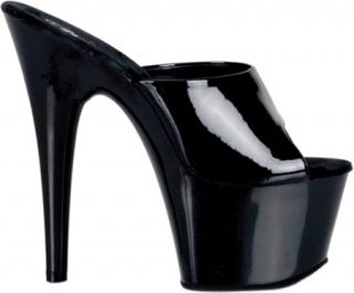 Womens Pleaser Adore 701   Black Patent/Black Dress Shoes