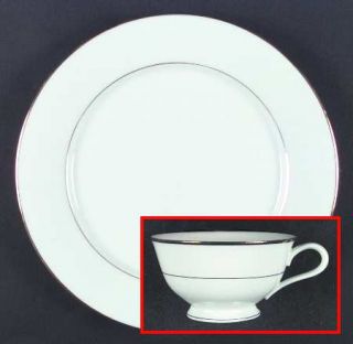 Noritake Dawn Dinner Plate, Fine China Dinnerware   White, Gold Trim And Verge