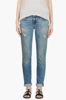 Rag And Bone Blue Distressed The Dre Jeans