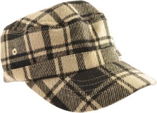 Childrens Kangol Twill Stitch Plaid Flexfit Army Cap   Natural Hats