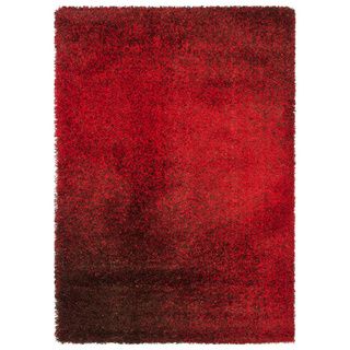 Cantebury Red/ Brown Shag Rug (77 X 105)