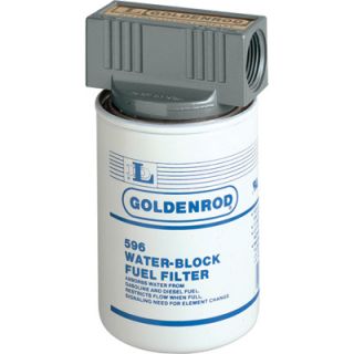 Goldenrod Spin On Water Block Filter and Cap   1in. Fittings , Model# 596