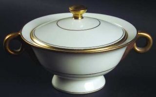 Haviland Oxford Sugar Bowl & Lid, Fine China Dinnerware   New York, Gold Trim, P
