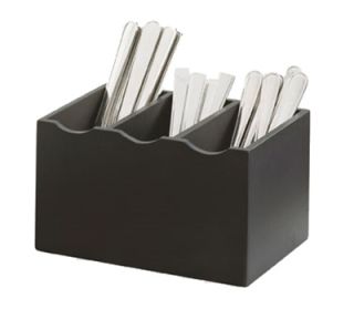 Cal Mil 3 Compartment Cutlery Holder   Midnight Bamboo