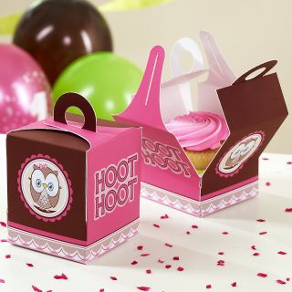 Look Whoos 1 Pink Cupcake Boxes