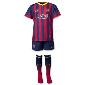 Nike Barcelona 13/14 Boys Home Soccer Kit
