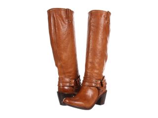 Frye Carmen Harness Tall Cowboy Boots (Tan)