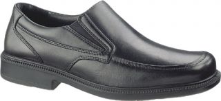 Mens Hush Puppies Leverage   Black Leather Slip on Shoes