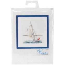 Sailing On Linen Counted Cross Stitch Kit  6 1/4 X6 3/4 36 Count