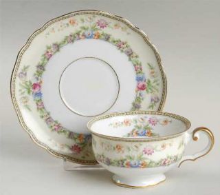 Paul Muller Norfolk, The Footed Cup & Saucer Set, Fine China Dinnerware   Yellow