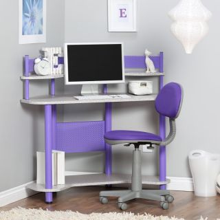 Calico Study Corner Desk   Purple   55121 PURPLE