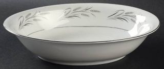 Yamaka Sterling Wheat 10 Oval Vegetable Bowl, Fine China Dinnerware   Gray Whea