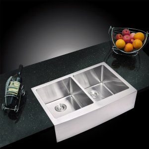 Water Creation SSSG AD 3322C Stainless Steel Sinks 33 In. X 22 In. 15 mm Corner