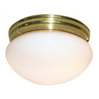 Woodbridge Lighting Basic 2 light Polished Brass Mushroom Glass Flush Mount (pack Of 6)