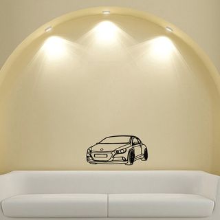 Car Suv Truck Style Vinyl Wall Decal Art (Glossy blackEasy to applyDimensions 25 inches wide x 35 inches long )