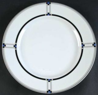 Studio Nova Tangent Black/Blue 12 Chop Plate/Round Platter, Fine China Dinnerwa